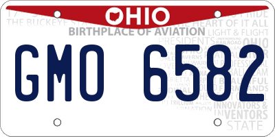 OH license plate GMO6582