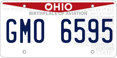 OH license plate GMO6595
