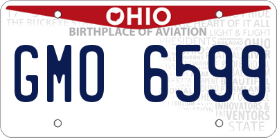 OH license plate GMO6599