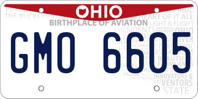 OH license plate GMO6605