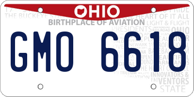 OH license plate GMO6618