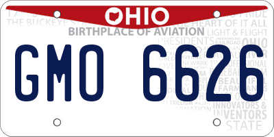 OH license plate GMO6626