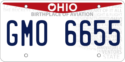 OH license plate GMO6655