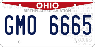 OH license plate GMO6665