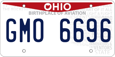 OH license plate GMO6696