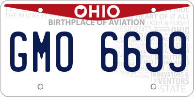 OH license plate GMO6699