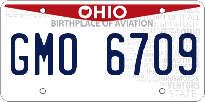 OH license plate GMO6709
