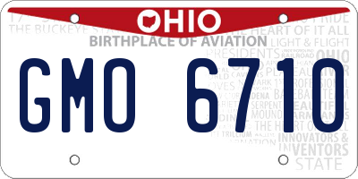 OH license plate GMO6710