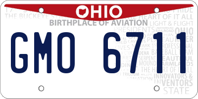 OH license plate GMO6711