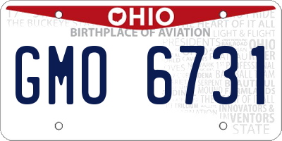 OH license plate GMO6731