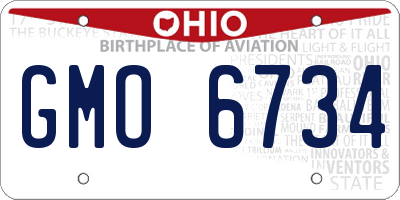 OH license plate GMO6734