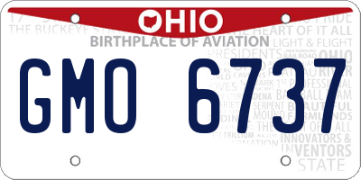 OH license plate GMO6737