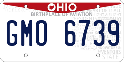 OH license plate GMO6739