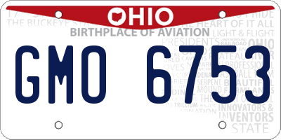 OH license plate GMO6753