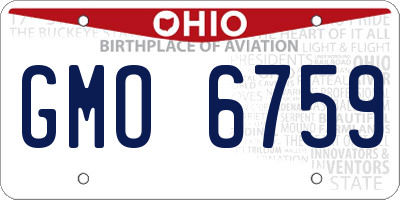 OH license plate GMO6759