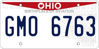 OH license plate GMO6763