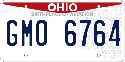 OH license plate GMO6764