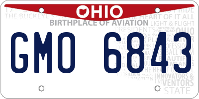 OH license plate GMO6843