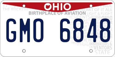 OH license plate GMO6848