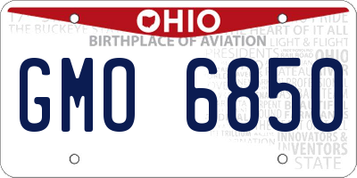 OH license plate GMO6850