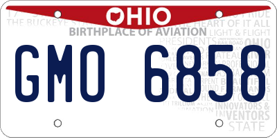 OH license plate GMO6858