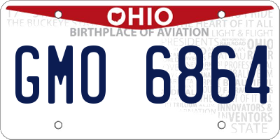 OH license plate GMO6864