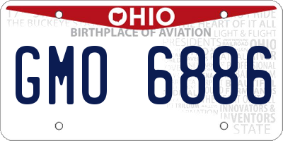 OH license plate GMO6886
