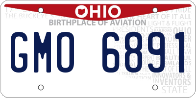 OH license plate GMO6891