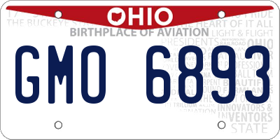 OH license plate GMO6893