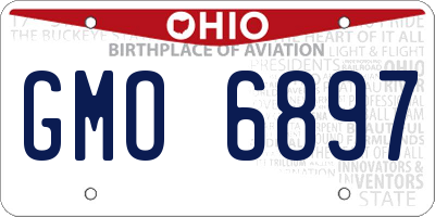 OH license plate GMO6897