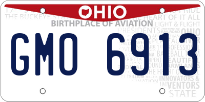 OH license plate GMO6913