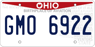 OH license plate GMO6922