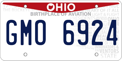 OH license plate GMO6924