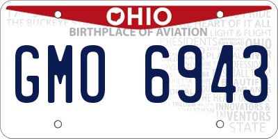 OH license plate GMO6943
