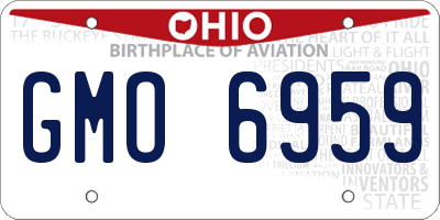 OH license plate GMO6959