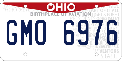 OH license plate GMO6976