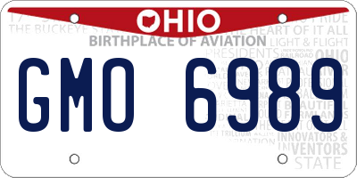 OH license plate GMO6989