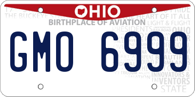 OH license plate GMO6999