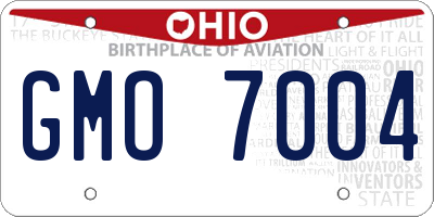 OH license plate GMO7004