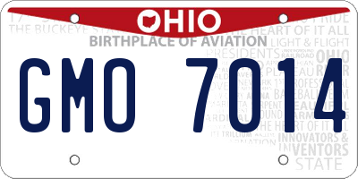 OH license plate GMO7014