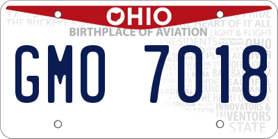 OH license plate GMO7018