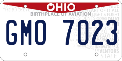 OH license plate GMO7023