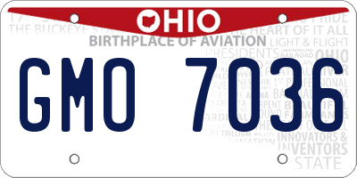 OH license plate GMO7036