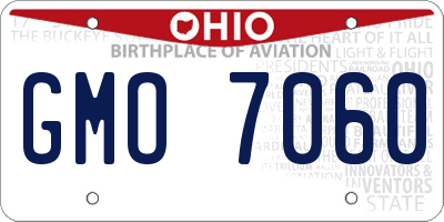 OH license plate GMO7060