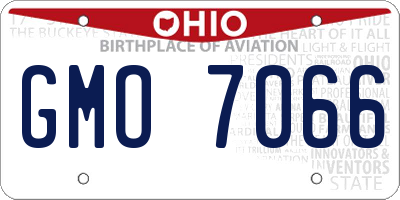 OH license plate GMO7066