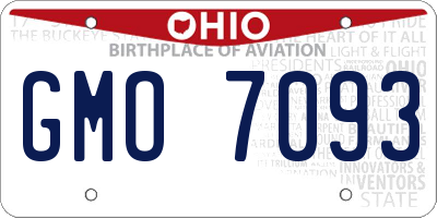 OH license plate GMO7093