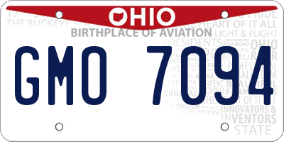 OH license plate GMO7094