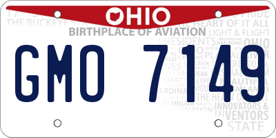 OH license plate GMO7149