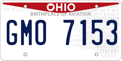 OH license plate GMO7153