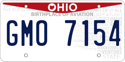 OH license plate GMO7154